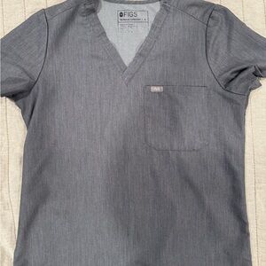 FIGS Catarina One Pocket Scrub Top Size Small Gray